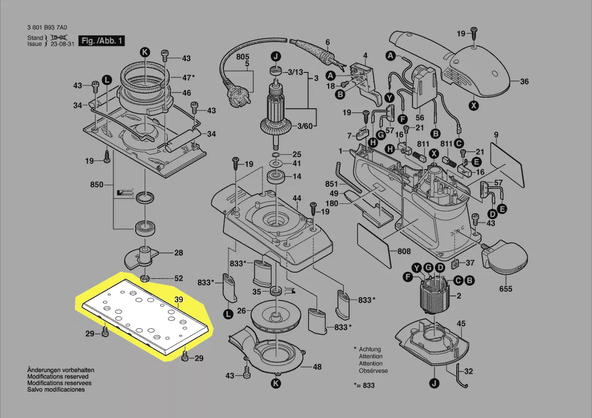 Plateau de ponçage réf. 2 608 000 168 Bosch